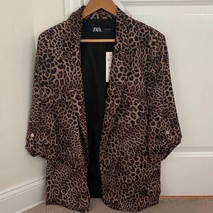 Zara Women's Animal Print Blazer